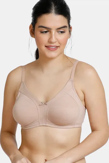 Buy Zivame Essentials Double Layered Non Wired Full Coverage T-Shirt Bra - Roeback
