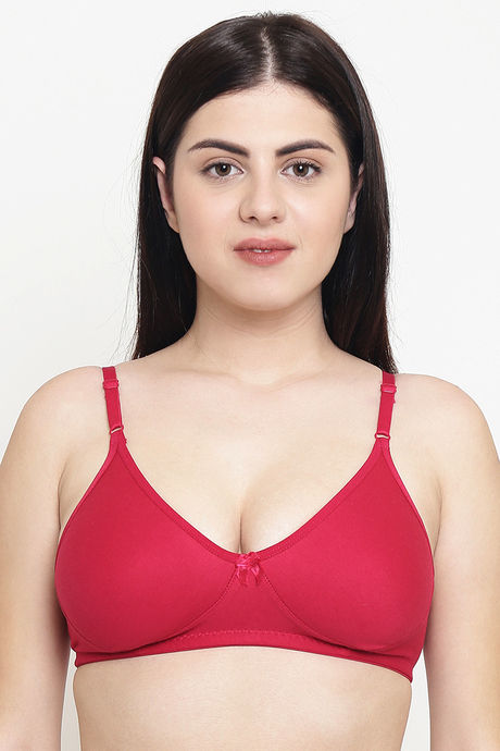 Buy Leading Lady Double Layered Invisible Bra Line Wirefree T- Shirt Bra -  Magenta at Rs.549 online