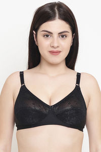 Buy LeadingLady Double Layered Wirefree Lace Super Support Bra - Black