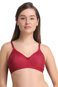 Buy LeadingLady Double Layered Invisible Bra Line Wirefree T- Shirt Bra - Maroon