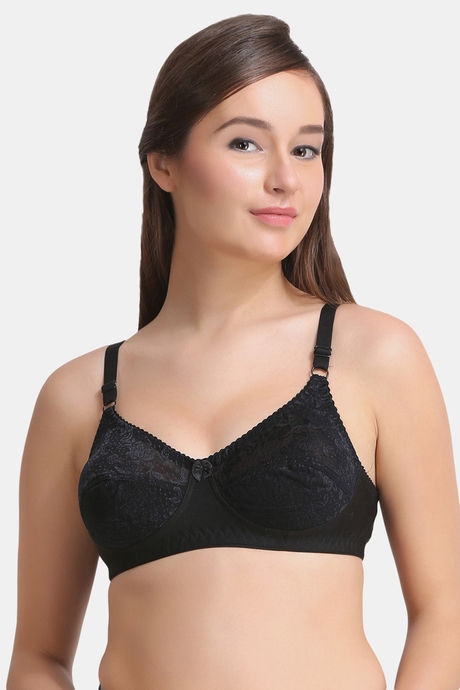 Leading Lady Double Layered Wirefree Super Support Bra - Black