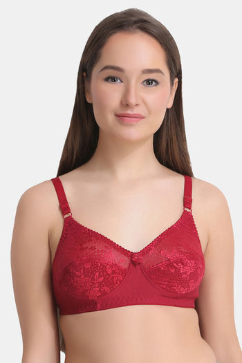 Buy Leading Lady Double Layered Wirefree Super Support Bra - Maroon