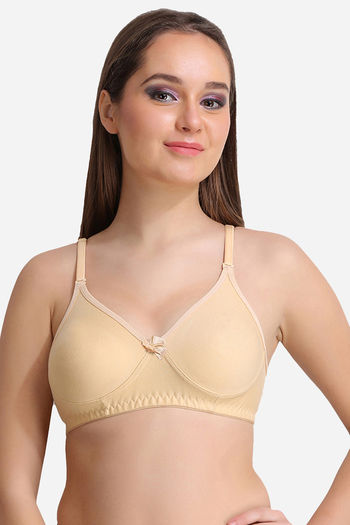 Leading Lady Double Layered Wirefree T-Shirt Bra - Skin