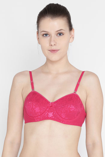 Buy Leading Lady Padded Wired Convertible Push Up Bra - Dark Pink at Rs.699  online