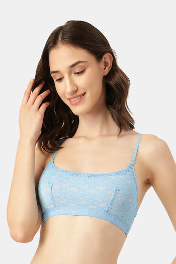 Buy Leading Lady Single Layered Non-Wired Full Coverage Bralette - Blue at  Rs.699 online