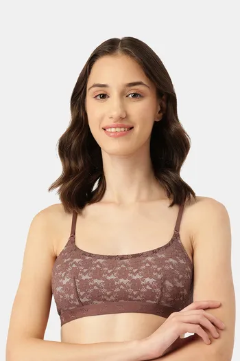 Buy Leading Lady Single Layered Non-Wired Full Coverage Bralette - Brown at  Rs.699 online