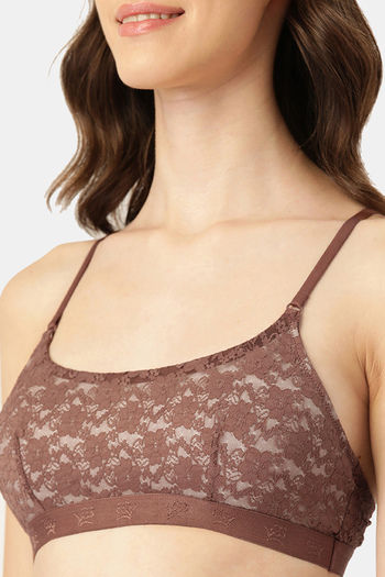 Buy Leading Lady Single Layered Non-Wired Full Coverage Bralette - Brown at  Rs.699 online