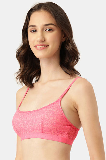 Buy Leading Lady Single Layered Non-Wired Medium Coverage T-Shirt Bra - Pink  at Rs.699 online