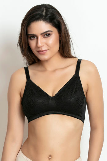 Buy Zivame True Curv Double Layered Non Wired 3/4th Coverage Sag Lift Bra -  Black at Rs.448 online