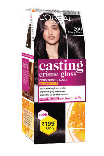 Buy L'Oreal Paris Casting Crème gloss Small Pack, 200 Ebony Black - 45 g at online | Beauty online Buy L'Oreal Paris Casting Crème gloss Small Pack, 200 Ebony Black - 45 g at online | Beauty online