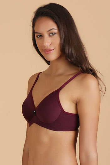 Buy Lovable Seamless Wirefree Multiway T-Shirt Bra- Wine at Rs.415 online