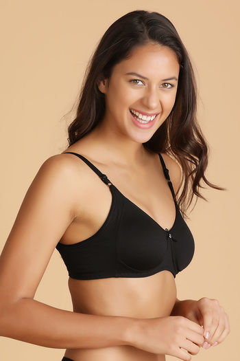 Buy Lovable Cotton Soft Triangular Support Wirefree Bra- Black at Rs.310  online