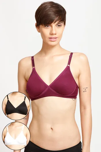 Buy Lovable Double Layered Wirefree Bra (Pack Of 3)- Assorted at Rs.889  online