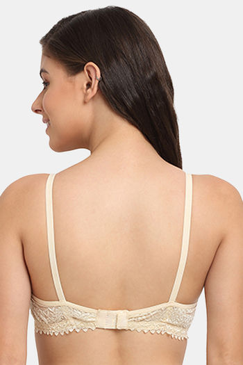 Buy Friskers Lightly Padded Non Wired 3/4Th Coverage Push-Up Bra - Pink at  Rs.869 online