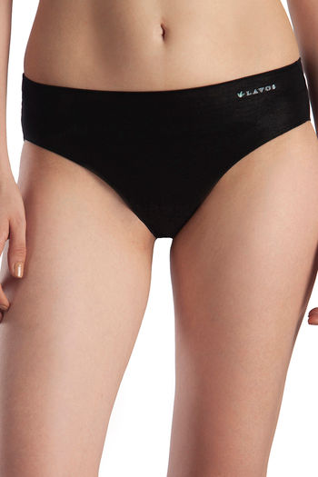 Buy Lavos High Rise No Visible Panty Line Hipster Brief - Black