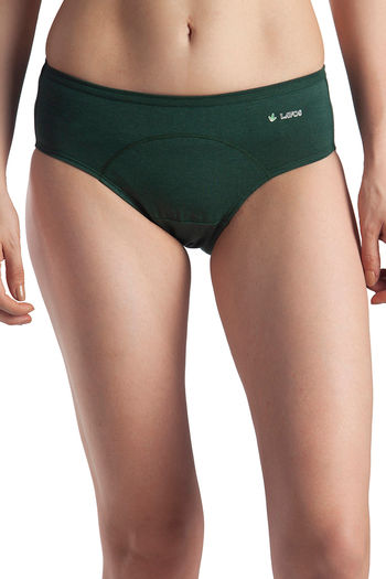Buy Lavos High Rise No Stain Period Hipster Brief - Green