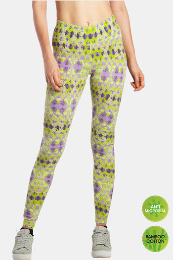 Buy Lavos Bamboo With Organic Cotton Anti Microbial Skin Fit Printed Pants  - Green