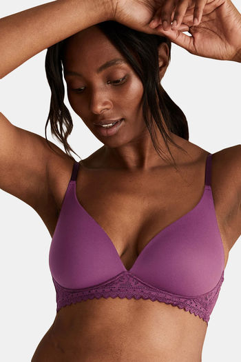 Buy Marks & Spencer Padded Non Wired Full Coverage T-Shirt Bra - Medium  Mulberry at Rs.2299 online