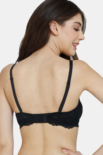 Buy  Brand - Symbol Women's Cotton Casual Backless Bra (Pack of 2)  (SYMBRABKLS01_Black-Raspberry_32 B) at