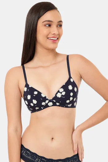Buy Marks & Spencer Padded Non-Wired Full Coverage T-Shirt Bra - Navy at  Rs.844 online
