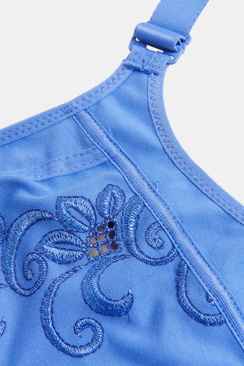 Buy Marks & Spencer Blue Floral Embroidered Bra - Bra for Women