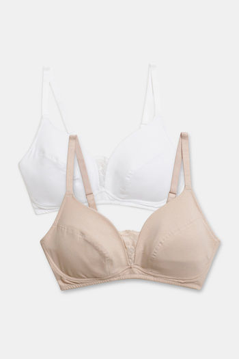 Buy Marks & Spencer Double Layered Non Wired Full Coverage T-shirt Bra (Pack of 2) - Assorted