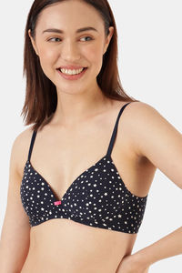 Buy Marks & Spencer Lightly Lined Non-Wired Full Coverage T-Shirt Bra -Navy Mix