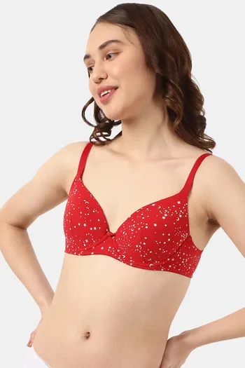 Buy Marks & Spencer Single Layered Non Wired Full Coverage T-Shirt Bra  - Redcurrant