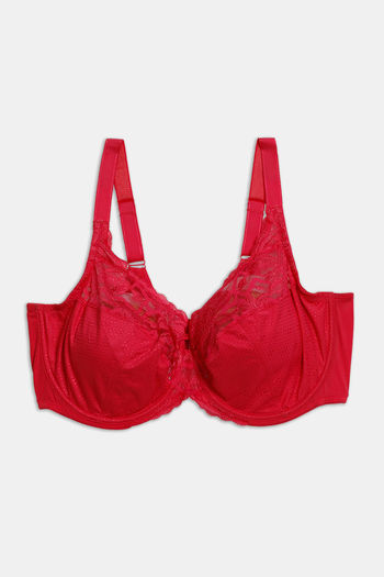 Buy Marks & Spencer Lightly Lined Wired Full Coverage Lace Bra - Pink