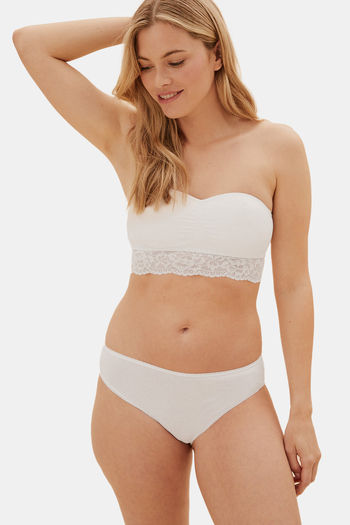 Buy Marks & Spencer Padded Non Wired Full Coverage Lace Bra - White
