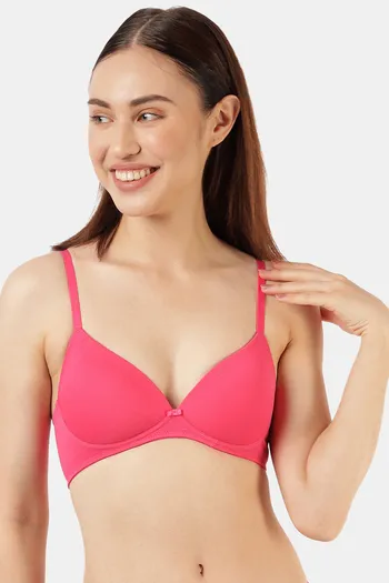 Buy Zivame Double Layered Non Wired Full Coverage Bra-Navy at Rs.895 online