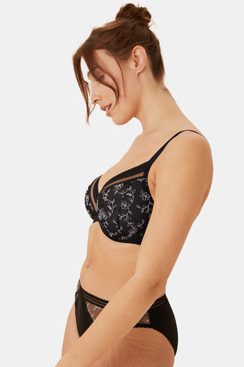 Marks & Spencer Lightly Lined Wired Full Coverage Blouse Bra - Black Mix
