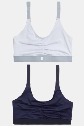 Buy Marks & Spencer Lightly Lined Non Wired Full Coverage Cami Bra (Pack 2) - Multicolor