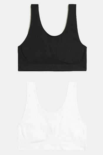 Buy Marks & Spencer Padded Non Wired Full Coverage Cami Bra - Black Mix at  Rs.1000 online