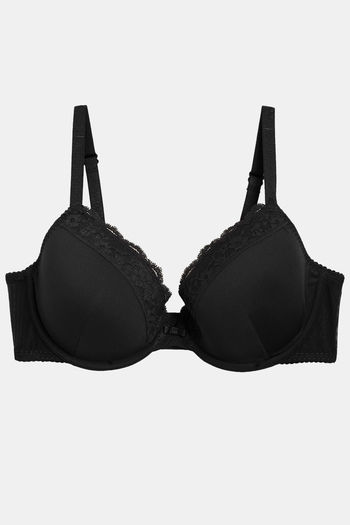 Buy Marks & Spencer Padded Wired Full Coverage Lace Bra - Black at