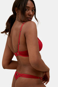 Buy Marks & Spencer Padded Wired Full Coverage Lace Bra - Cherry Red