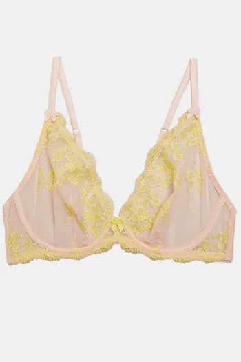 NEW! M&S Boutique Marks & Spencer 32A 32B 32D apricot/yellow padded balcony  bra 