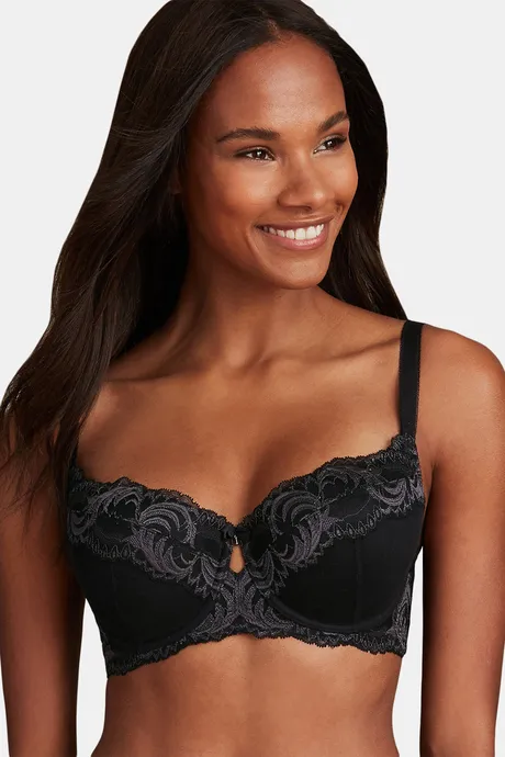 Buy Marks & Spencer Padded Wired Full Coverage Lace Bra - Black Mix at  Rs.1000 online