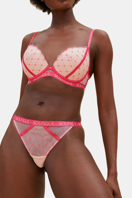 Marks & Spencer Mid Rise Thong - Pink Mix
