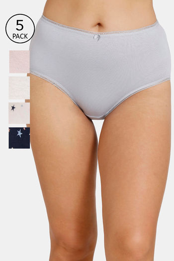 Buy Marks & Spencer Medium Rise Three-Fourth Coverage Hipster Panty (Pack  of 5) - Assorted at Rs.549 online