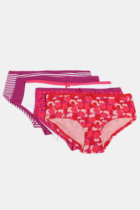 Buy Marks & Spencer 3/4th Coverage Low Rise Hipster Panty (Pack of 5) - Pink Mix