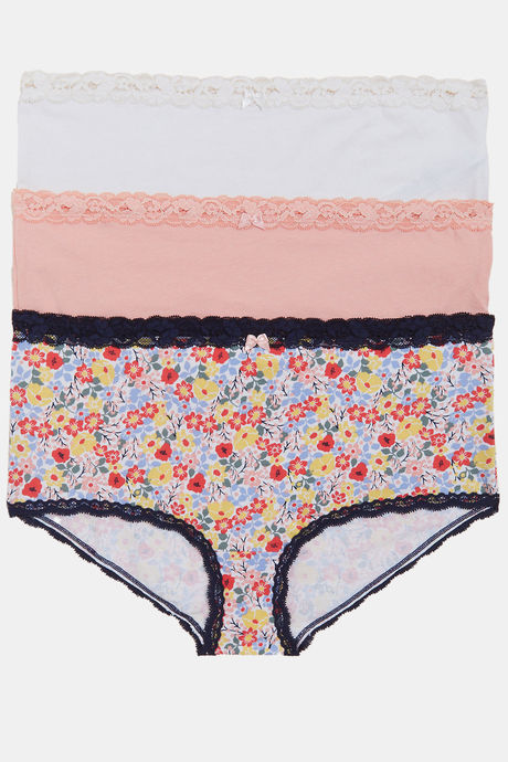 Buy Marks & Spencer High Rise Hipster Panty - Pink Mix at Rs.549 online