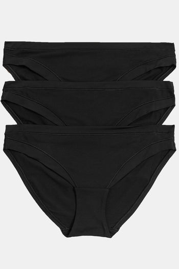 Buy Marks & Spencer Low Rise Three-Fourth Coverage Hipster Panty (Pack of 3) - Assorted
