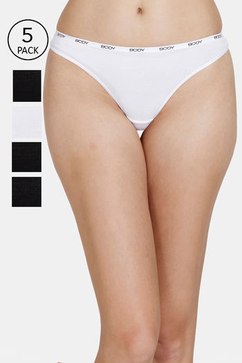 Buy Marks & Spencer High Rise Full Coverage Hipster Panty (Pack of 5) - Assorted