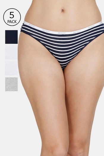 Buy Marks & Spencer Low Rise Full Coverage Bikini Panty (Pack of 5) - Assorted