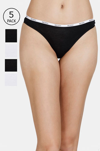 Buy Marks & Spencer Low Rise Full Coverage Bikini Panty (Pack of 5) - Assorted
