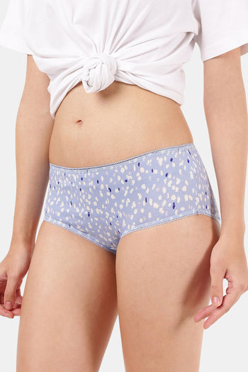 Marks & Spencer Medium Rise Full Coverage Hipster Panty (Pack of 3) - Blue  Mix