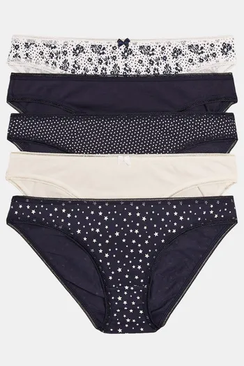 Buy Marks & Spencer Low Rise Full Coverage Bikini Panty (Pack of 5