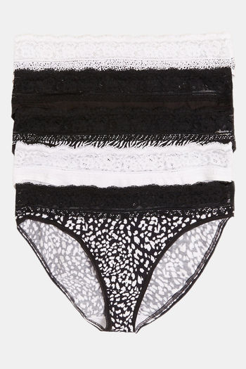 Buy Marks & Spencer Medium Rise Full Coverage Hipster Panty (Pack of 5) -  Assorted at Rs.899 online