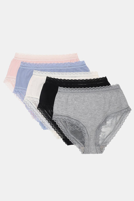 Buy Marks & Spencer Medium Rise Three-Fourth Coverage Hipster Panty - Grey  Marl at Rs.549 online